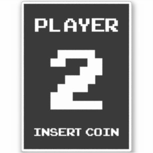 Player 2-gamerontwerp sticker