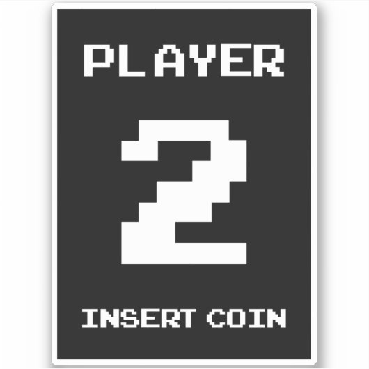 Player 2-gamerontwerp sticker (Voorkant)