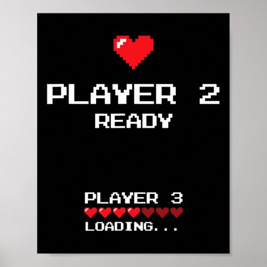 Player 2 Player 3 Loading - Retro Gaming - Poster (Voorkant)