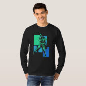 Player Baseball Batter Green Blue Catcher Pitcher T-shirt (Voorkant volledig)