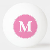 Player Coach Monogram Girly Pink Table Tennis Beer Pingpongbal (Voorkant)