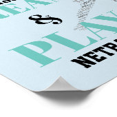 Player dat Motivatie Netball Quote wordt geacht Poster (Hoek)