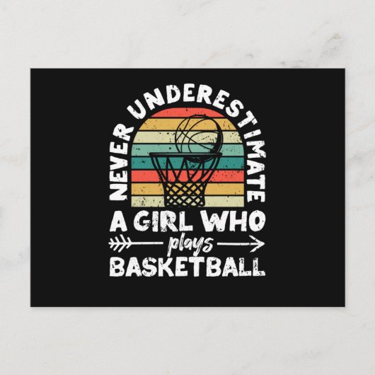 Player girls Never underestimate girls Briefkaart (Voorkant)