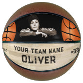 Player-naamnummer Houdbaarheid foto Basketbal (Voorkant)