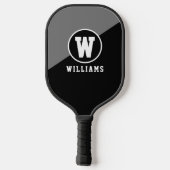 Player Name BLACK Pickleball Paddle (Achterkant)