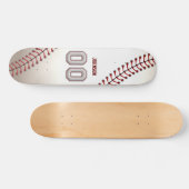 Player-nummer 00 - Koel Baseball-titels Skateboard (Horizontaal)