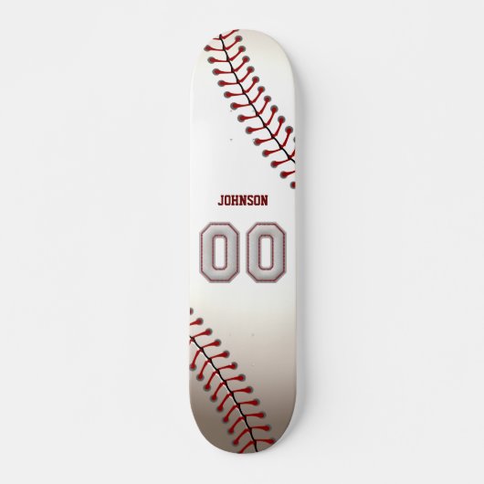 Player-nummer 00 - Koel Baseball-titels Skateboard (Voorkant)