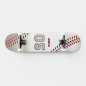 Player-nummer 05 - Koel Baseball-titels Persoonlijk Skateboard (Horizontaal)