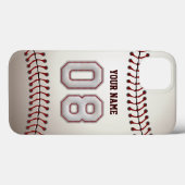 Player-nummer 08 - Koel Baseball-titels Case-Mate iPhone Case (Achterkant (horizontaal))