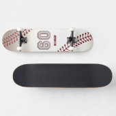 Player-nummer 09 - Koel Baseball-titels Persoonlijk Skateboard (Horizontaal)