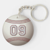 Player-nummer 09 - Koel Baseball-titels Sleutelhanger (Achterkant)