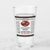 Player or Coach Football Gift Ideas, Football Glas (Achterkant)