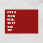 Player Photo Trading-kaarten Visitekaartje (Achterkant)