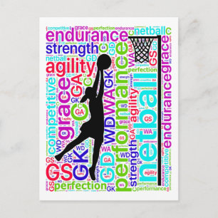 Player Posities Inspirerend netball Briefkaart