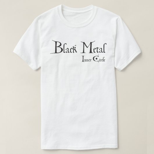 Playera Black Metal Inner Circle (black ink) T-shirt (Design voorkant)