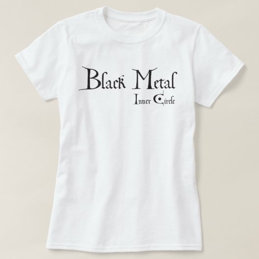 Playera Black Metal Inner Circle (black ink) T-shirt (Design voorkant)