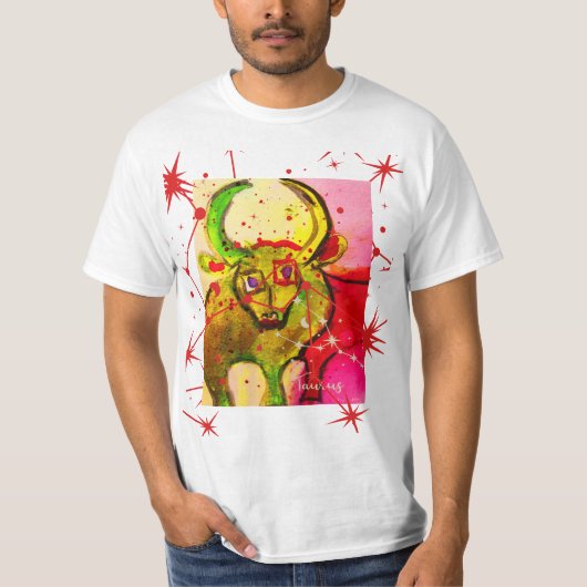 playera con acuarela original digitalizada tauro t-shirt (Voorkant)