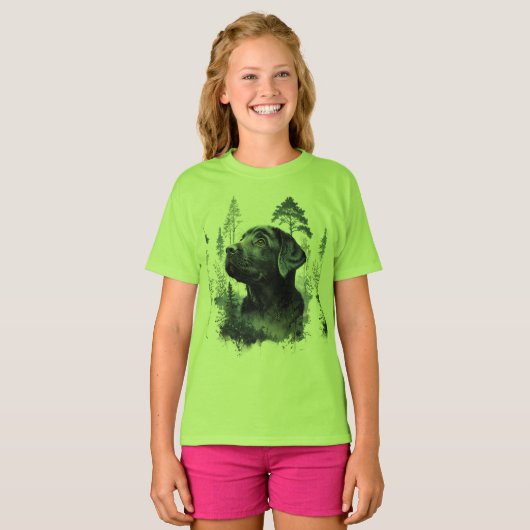 Playera con punto de jersey para niña t-shirt (Voorkant volledig)