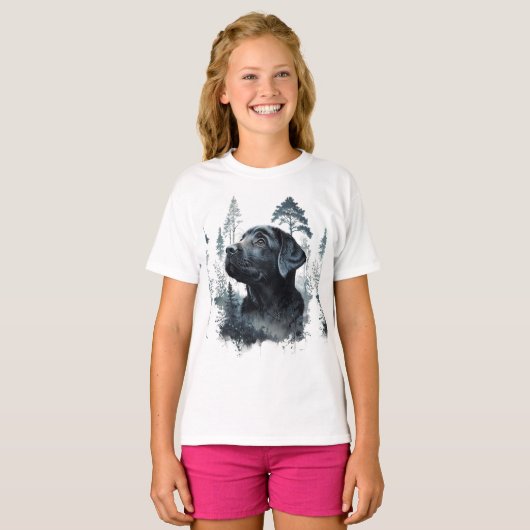 Playera con punto de jersey para niña t-shirt (Voorkant volledig)