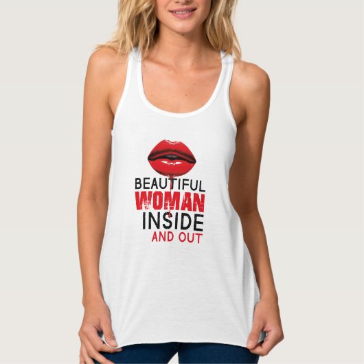 Playera de espalda cruzada Beautiful Womam Tanktop (Voorkant)