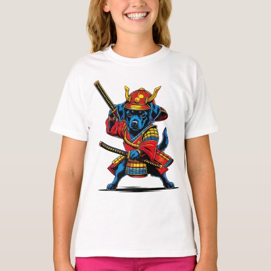 Playera de niñas Perrito Samurái T-shirt (Voorkant)