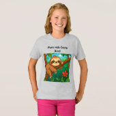 Playera de Oso perezoso costarricense. T-shirt (Voorkant volledig)