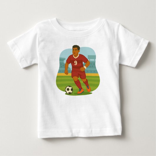Playera Futbolista Jugando con el Balón (Voorkant)