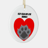 Playera keep calm and love animals phrase keramisch ornament (Rechts)