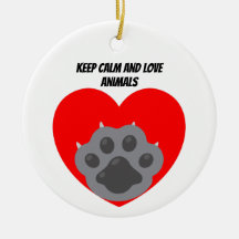Playera keep calm and love animals phrase