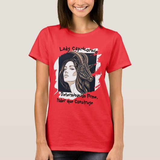 Playera Lady Capricornio T-shirt (Voorkant)