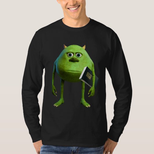 Playera Manga Larga Mike Wazowski con Biblia T-shirt (Voorkant)