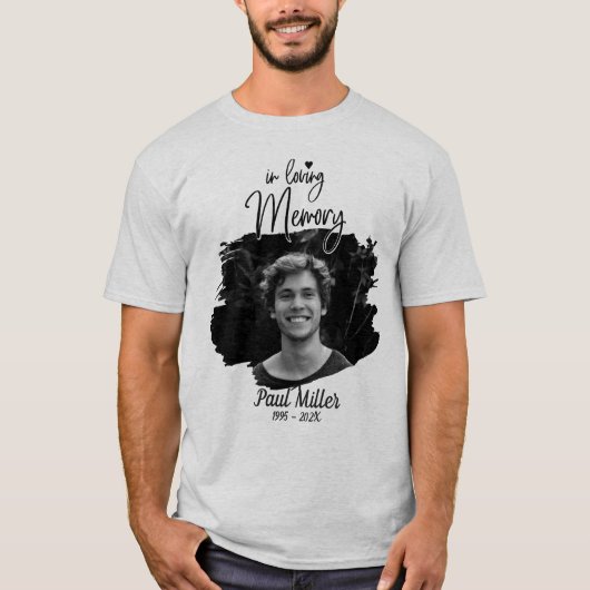 Playera Memorial In Loving Memory Photo T-Shirt (Voorkant)