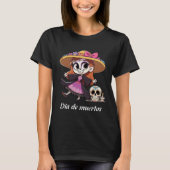 Playera negra mujer catrina t-shirt (Voorkant)