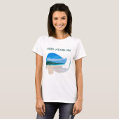 playera ola de agua y peces, fluye como el agua t-shirt (Voorkant volledig)