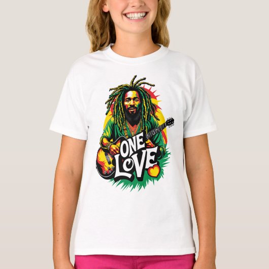 Playera One Love el Rey del Reggae T-shirt (Voorkant)