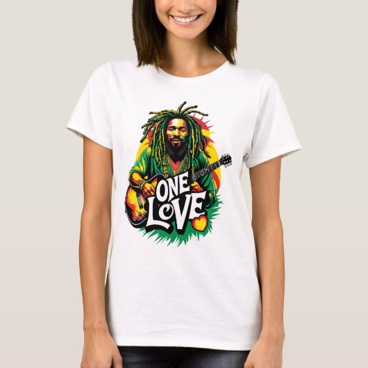 Playera One Love el Rey del Reggae T-shirt (Voorkant)
