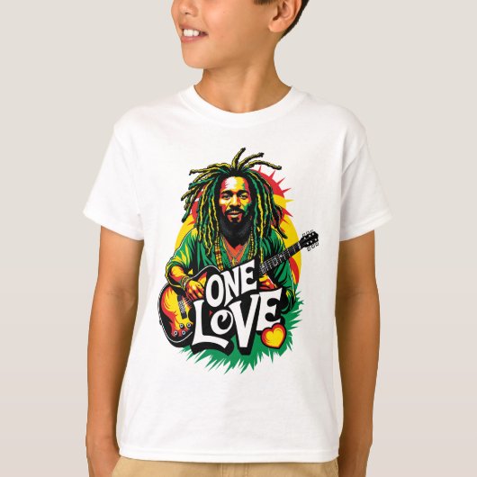 Playera One Love el Rey del Reggae T-shirt (Voorkant)