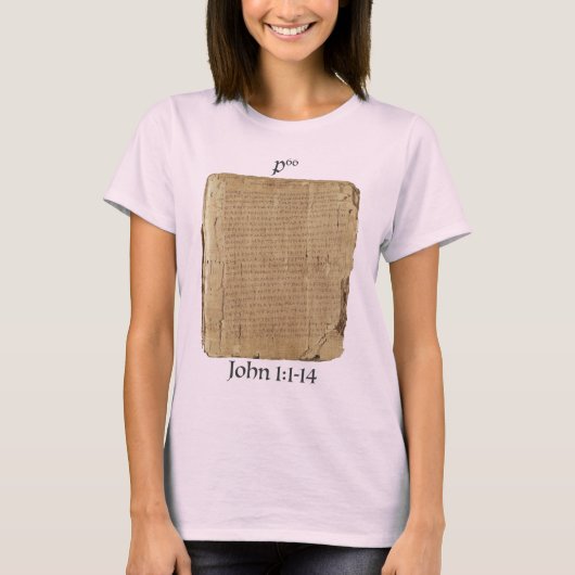 Playera P66 Jn 1:1-14 T-shirt (Voorkant)