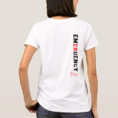 playera para enfermeras de urgencias, letras solo, t-shirt (Achterkant)