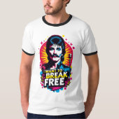 Playera ringer I Want to Break Free T-shirt (Voorkant)