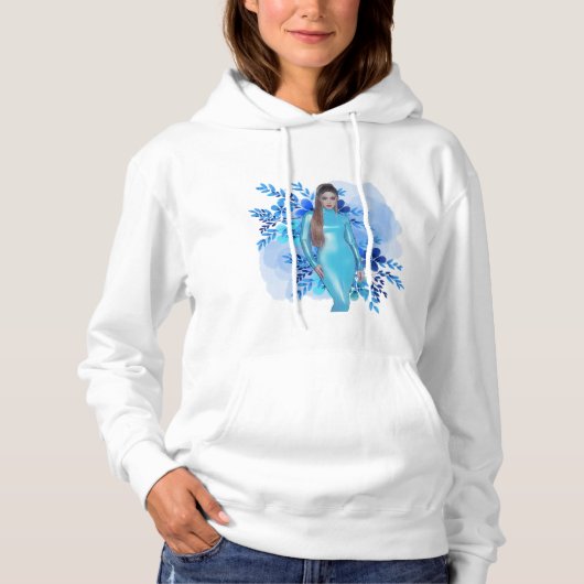 Playera Shakira Blue Hoodie (Voorkant)