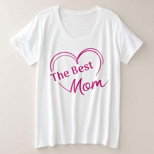 Playera The Best Mom Grote Maat T-shirt (Design voorkant)