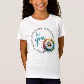 Playera Watercolor Flower Design and Motivacional T-shirt (Voorkant)