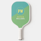 Player's Name in Bleke Colors Pickleball Paddle (Achterkant)