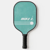 Player's Name op Aged Blauwgroen Pickleball Paddle (Achterkant)