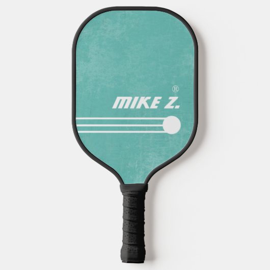 Player's Name op Aged Blauwgroen Pickleball Paddle (Achterkant)