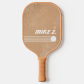 Player's Name op Aged Tan Pickleball Paddle (Voorkant)