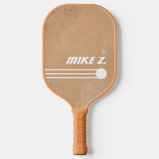 Player's Name op Aged Tan Pickleball Paddle (Voorkant)