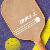 Player's Name op Aged Tan Pickleball Paddle