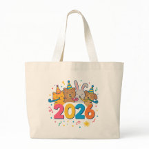 Playful 2026 Animal Tote  